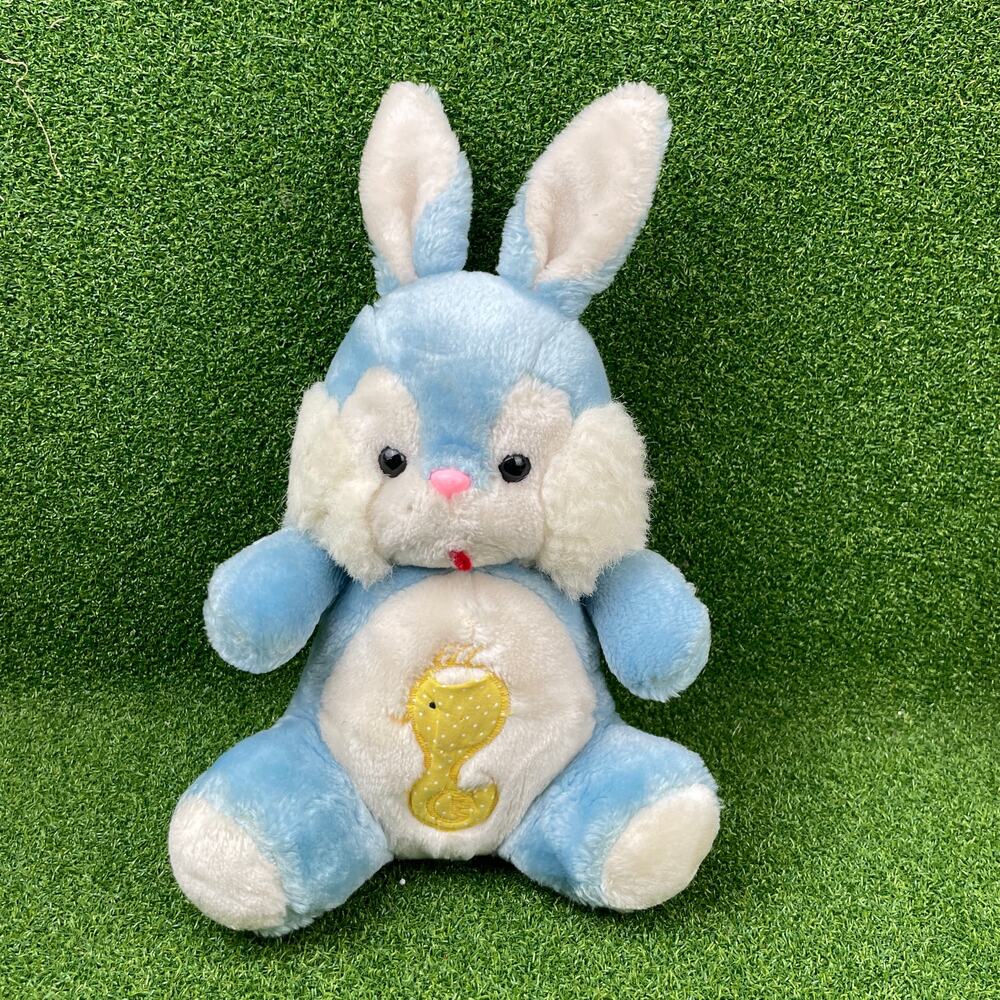 Vintage Love Land Plush Bunny Baby Blue Rabbit With Yellow Duck Belly